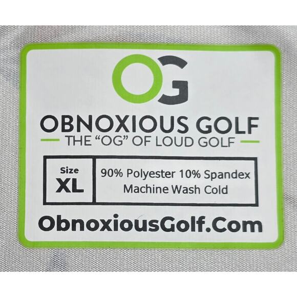 Obnoxious Golf Performance Shirt Mens XL "Leaf"
Red White Blue America Casual - Picture 3 of 7